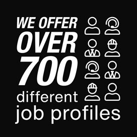 we offer over 700 different job profiles